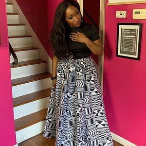 Black & White Long Skirt